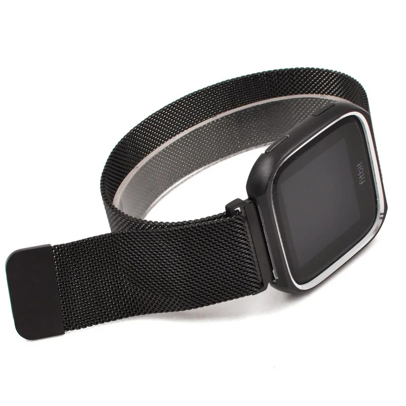 

Suitable for Fitbit Versa Stainless Steel Magnetic Milanese Metal Strap with Frame