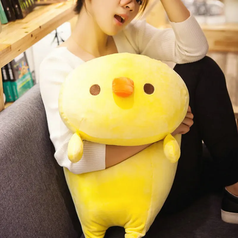yellow pillow Милый цыпленок Подушка с изображением цыпленка Плюшевые игрушки Холдинг Спящая кукла подарок на день рождения для девочек детей - Цвет: yellow pillow