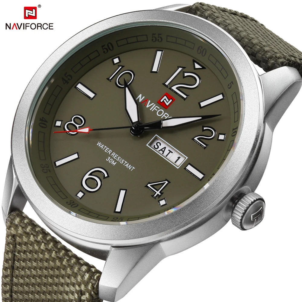 NAVIFORCE спортивные мужские часы армейские военные кварцевые наручные модные