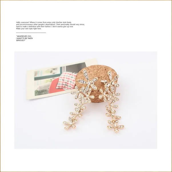Min. order is $5(can mix)Low price 2014 Summer accessories jewelry Full of Rhinestone girl's/lady's Big stud Earrings | Украшения и