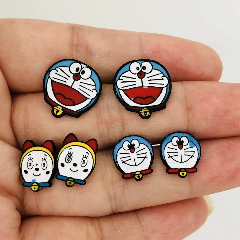 Модные серьги-гвоздики COSANER Doraemon с героями мультфильмов для женщин и девочек