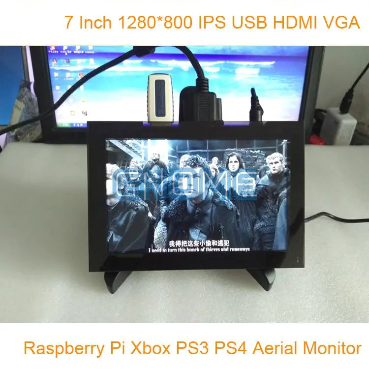 ЖК экран 7 дюймов 1280*800 IPS дисплей HMDI VGA портативный Raspberry Pi 3 Xbox PS4 воздушные