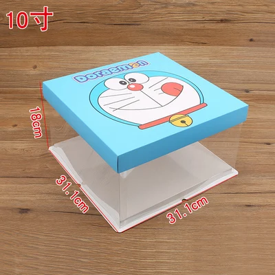 5set 10inch S 31.1X31.1X18cm Birthday cake packing box gift wedding home high all transparent small Bobbi square | Дом и сад