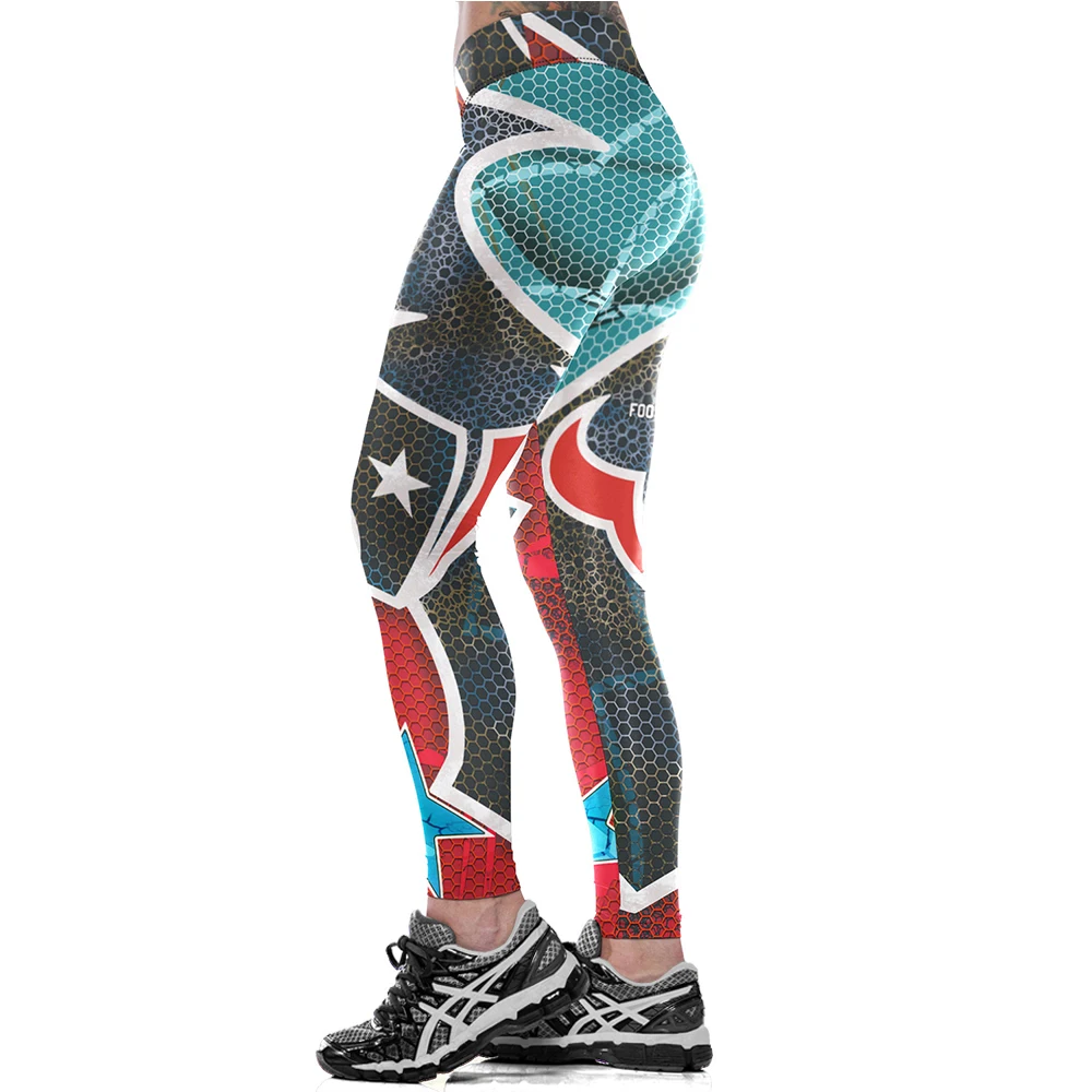 

2019 Hot sale High Waist pants Fashion Women 3D print star Individuality match Sexy comfortable fitness silm wholesale Free ship