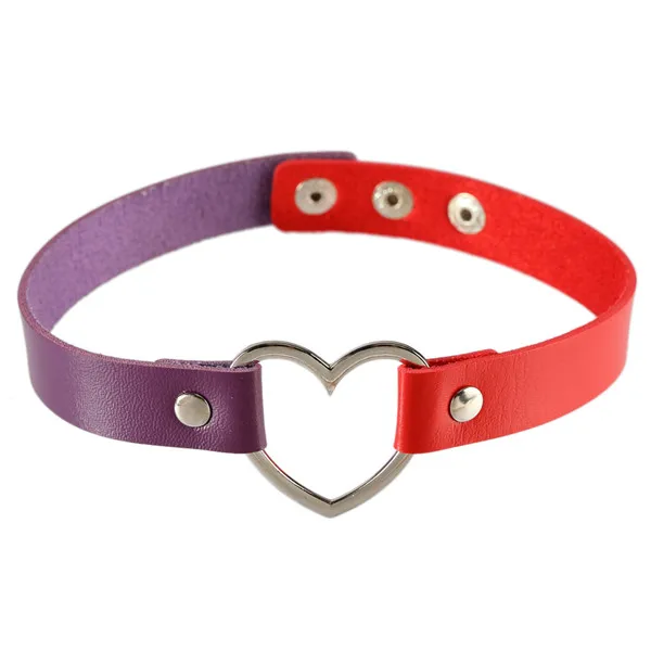 2016 хит панк Харадзюку воротник подвеска ожерелья в форме сердца из искусственной