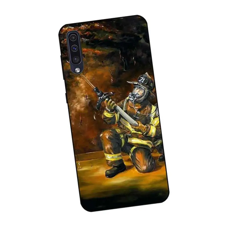 P069 Fireman Black Silicone Case For Samsung Galaxy A6 A7 A8 A9 A10 A30 A40 A50 A60 A70 A80 A90 5G A20E Plus |