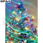 Алмазная живопись на всю площадькруглую дрель, рождественская елка, 5D алмазная живопись, вышивка крестиком, картина из страз, драгоценный камень X024