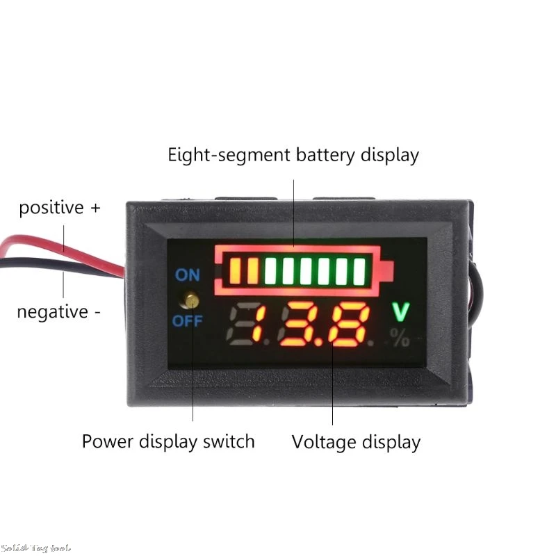 SMAKN® 12v Lead Acid Battery Indicator Acid Battery Capacity Tester LCD Meter-Blue(with Toggle button) SMAKN® 12v Lead Acid Battery Indicator Acid Battery Capacity Tester LCD Meter-Blue(with Toggle button)