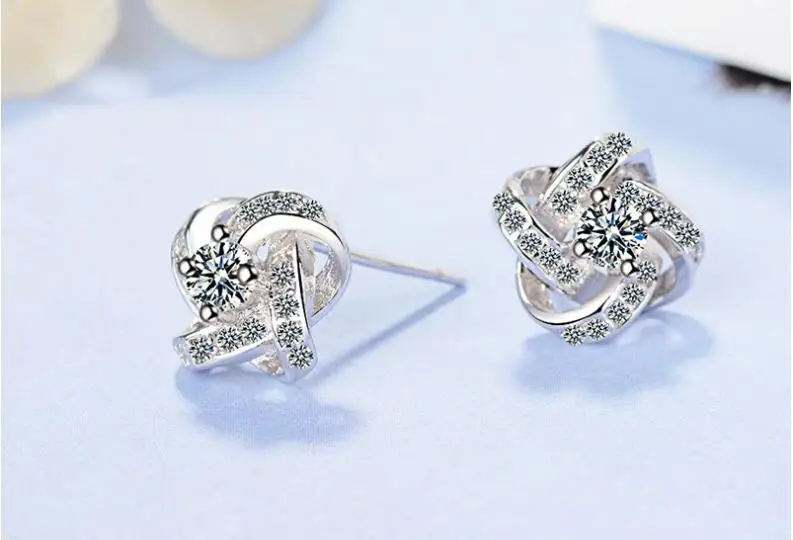 Bijoux(украшения своими руками) наборы свадебных ювелирных изделий 925 пробы серебро длинное крупное Клевер колье циркония серьги для Для женщин подарок