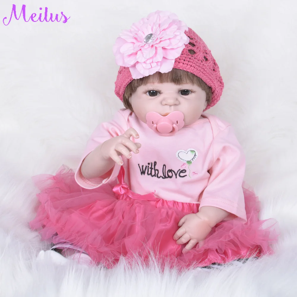 Оптовая продажа Мода Brinquedos 22 &quot55 см Полный винил Reborn Реалистичная кукла
