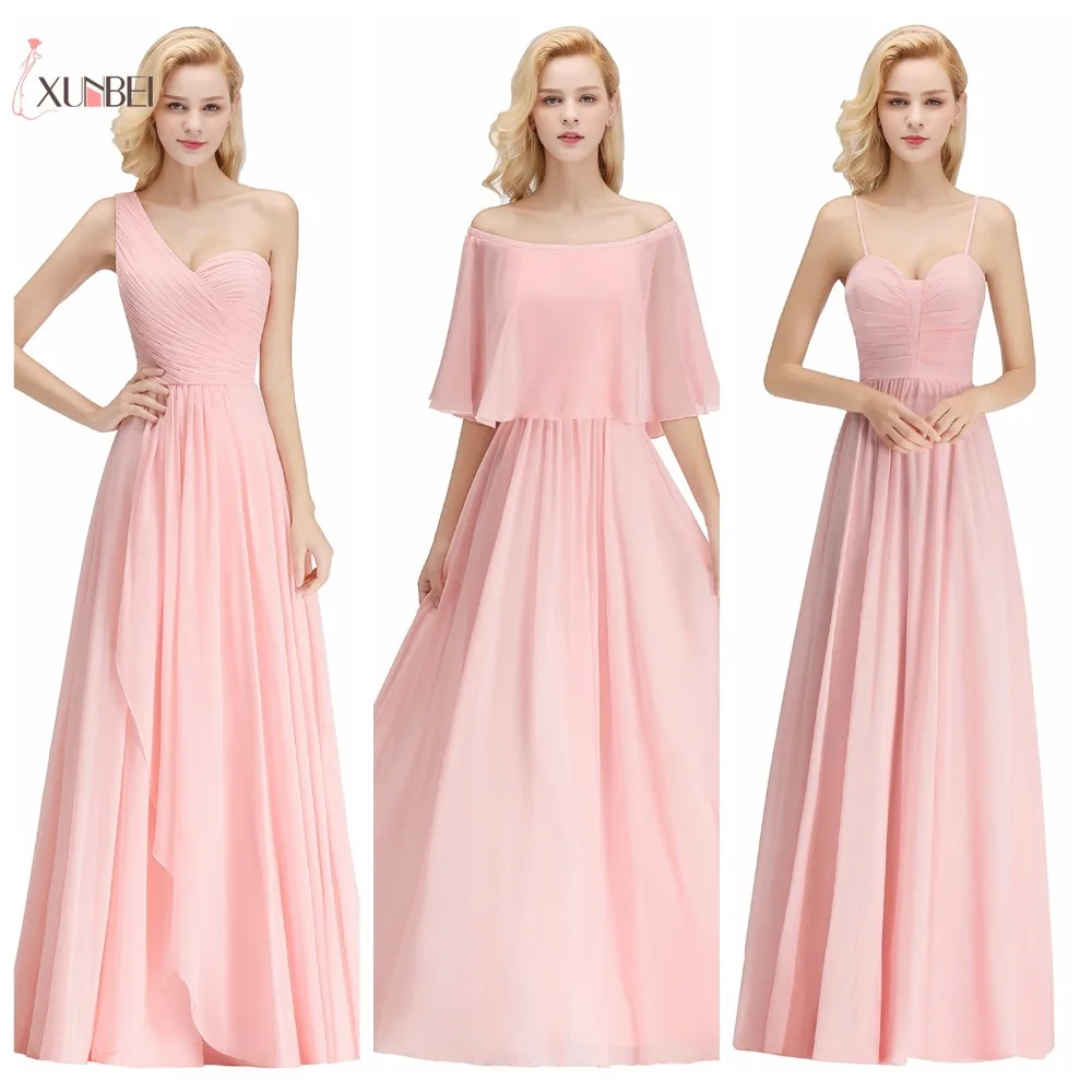 Vestido longo 34 цвета элегантные трапециевидные розовые платья подружек невесты