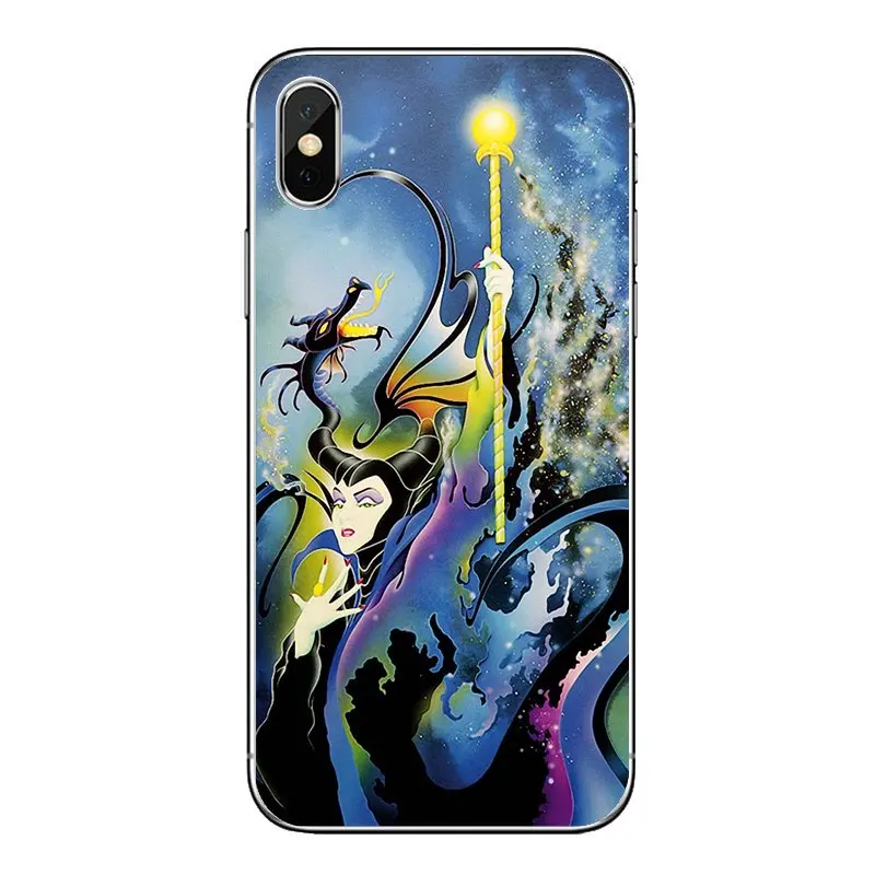 Sleeping curse Maleficent Stained Glass Art For Samsung Galaxy A5 A6 A7 A8 A9 J4 J5 J7 J8 2017 2018 Plus Prime Mobile Phone Case |