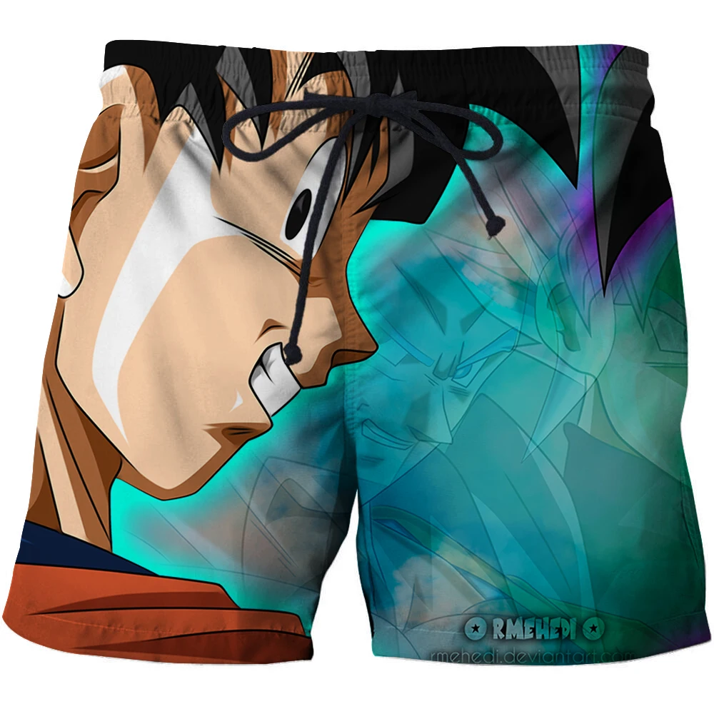 2019 супер Гоку 3D принт пляжные короткие Косплей Dragon Ball Z мужские шорты штаны из