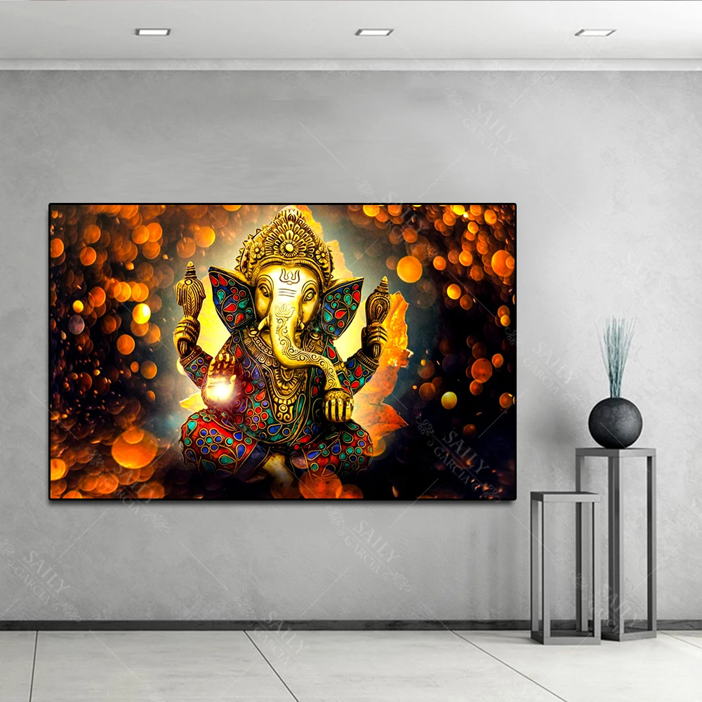 Постер Будды Vinayaka Ganapati статуя лорда Ганеши настенная Картина на холсте для