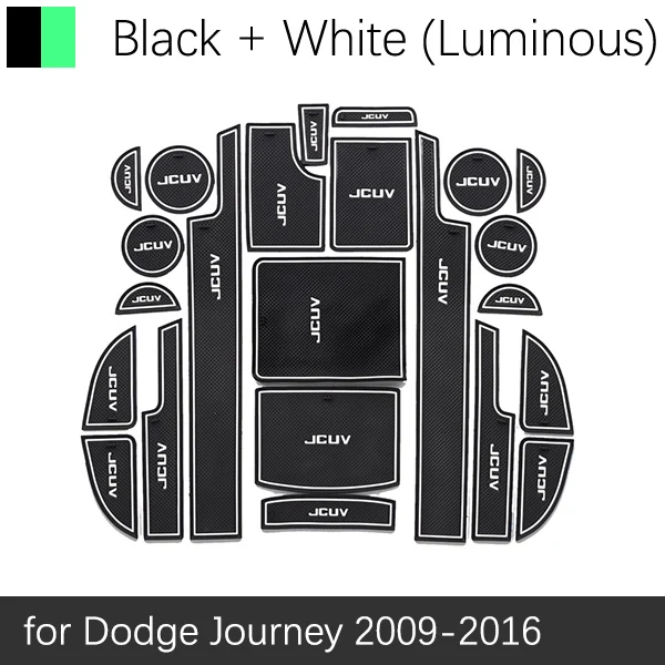 Противоскользящие ворота Слот коврик резиновая подставка для Dodge Journey JC Fiat Freemont 2009- SRT р/Т аксессуары наклейки 2011 - Название цвета: White Luminous