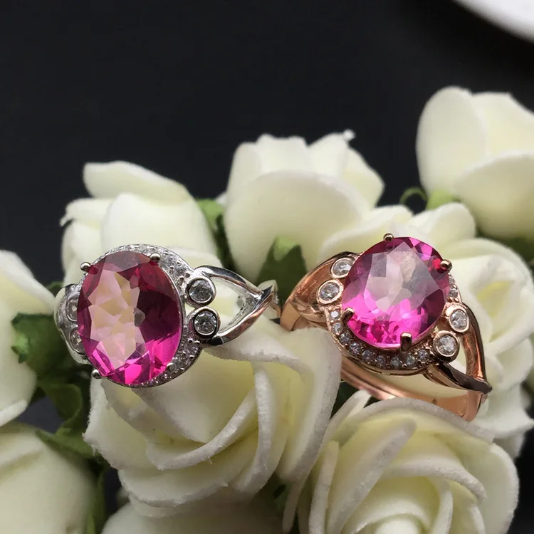 

KJJEAXCMY fine jewelry 925 silver inlaid with natural pink lady ring.