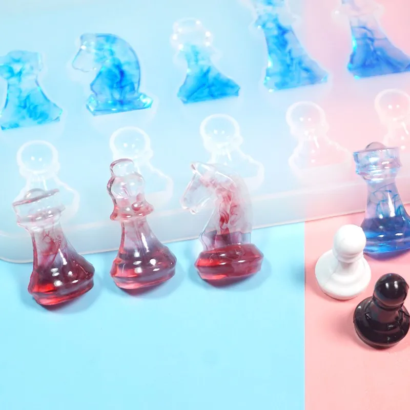 

1Pc International Chess Shape Silicone Mold DIY Clay Epoxy Resin Mold Pendant Decoration Molds Candy Chocolate Cake Mold