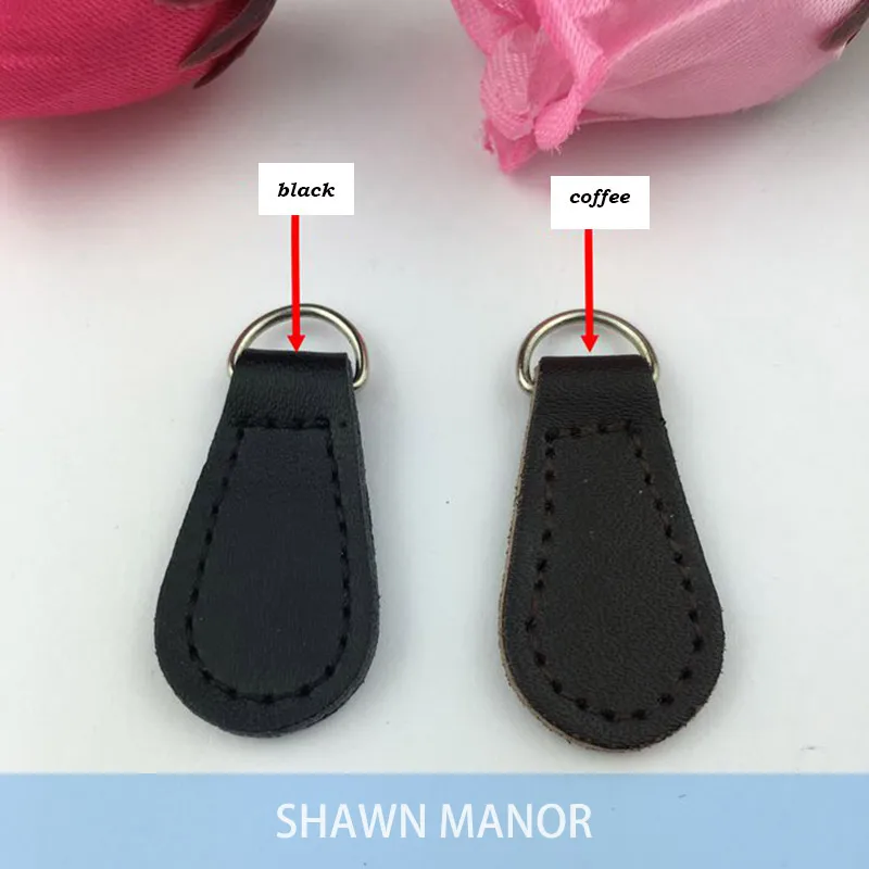 8 шт. кожаный пулер на молнии для рюкзака Сумка багажа черный цвет|leather zipper puller|zipper