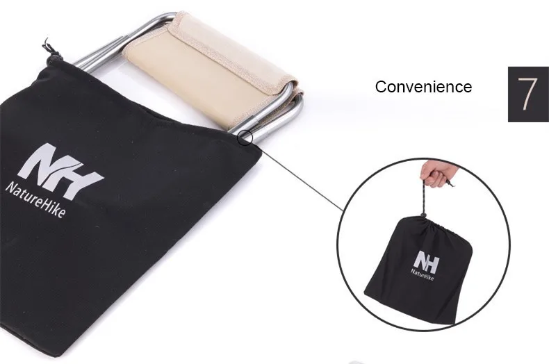 Naturehike легкий вес Открытый Алюминиевого Сплава Рыбалка Стул Портативный Складной