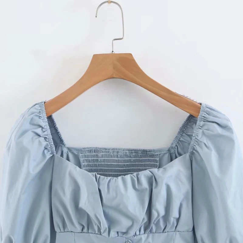 Летние винтажные kawaii crop top Женские топы и блузки с пышными рукавами сексуальные повседневные рубашки женские топы уличная корейская мода