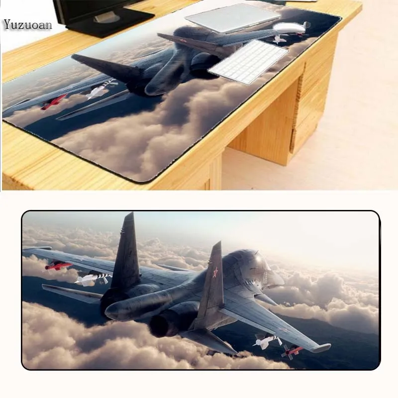 400X800X2MM Yuzuoan,, большой край, блокировка, мой любимый самолет, Airbus, кабина для геймеров, скоростные мыши, розничная, маленький резиновый Настольный коврик для мыши - Цвет: 400X800X2MM