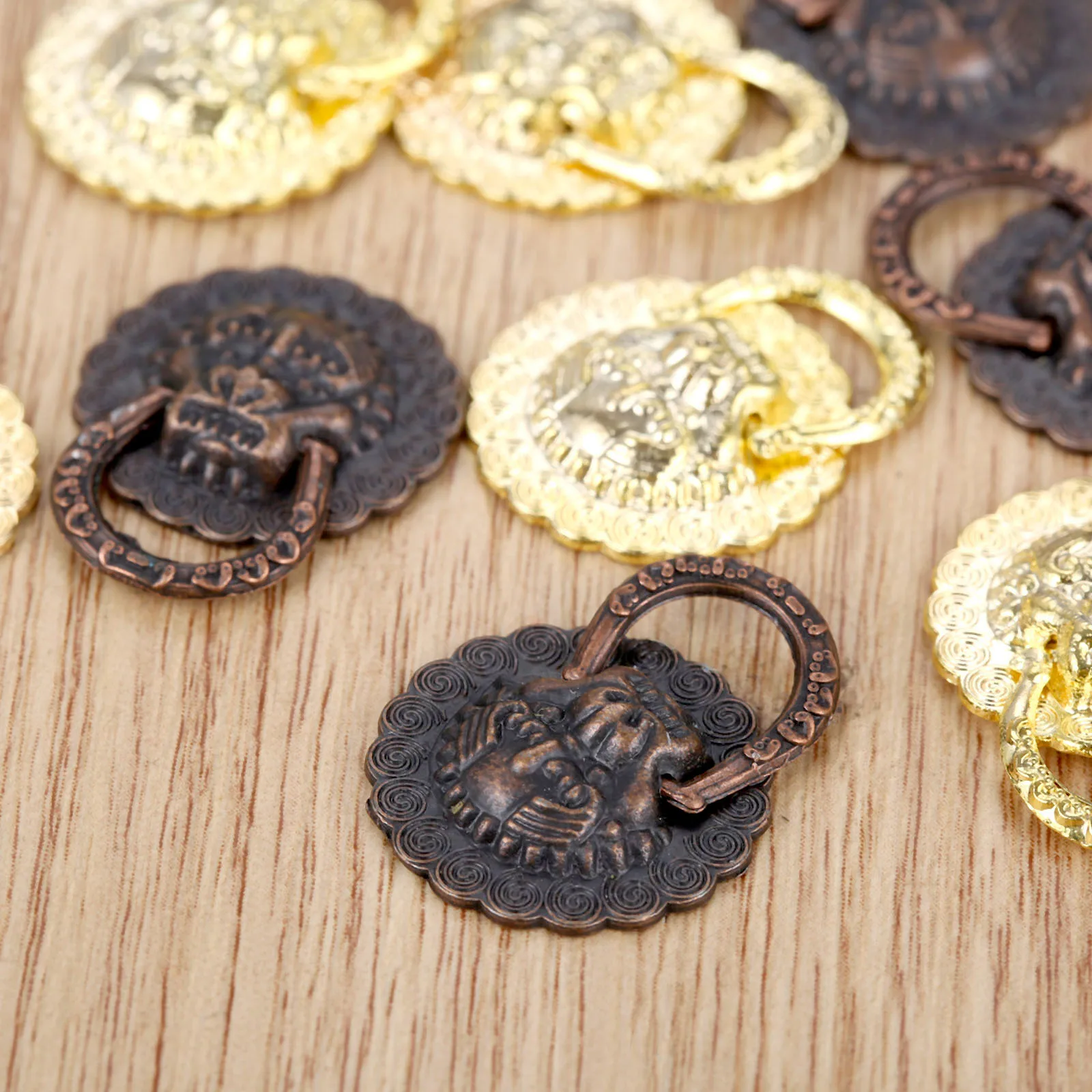 10 шт. винтажная ручка с изображением головы льва дверная Мебельная шкаф ящик