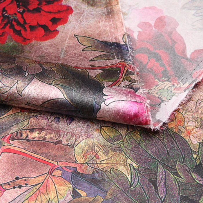 

CNUM SP450 Pure Silk/Peony Series/Silk Fabric Elastic Charmeuse 93% Silk 7% Spandex/Width1.29yd Thickness19mm