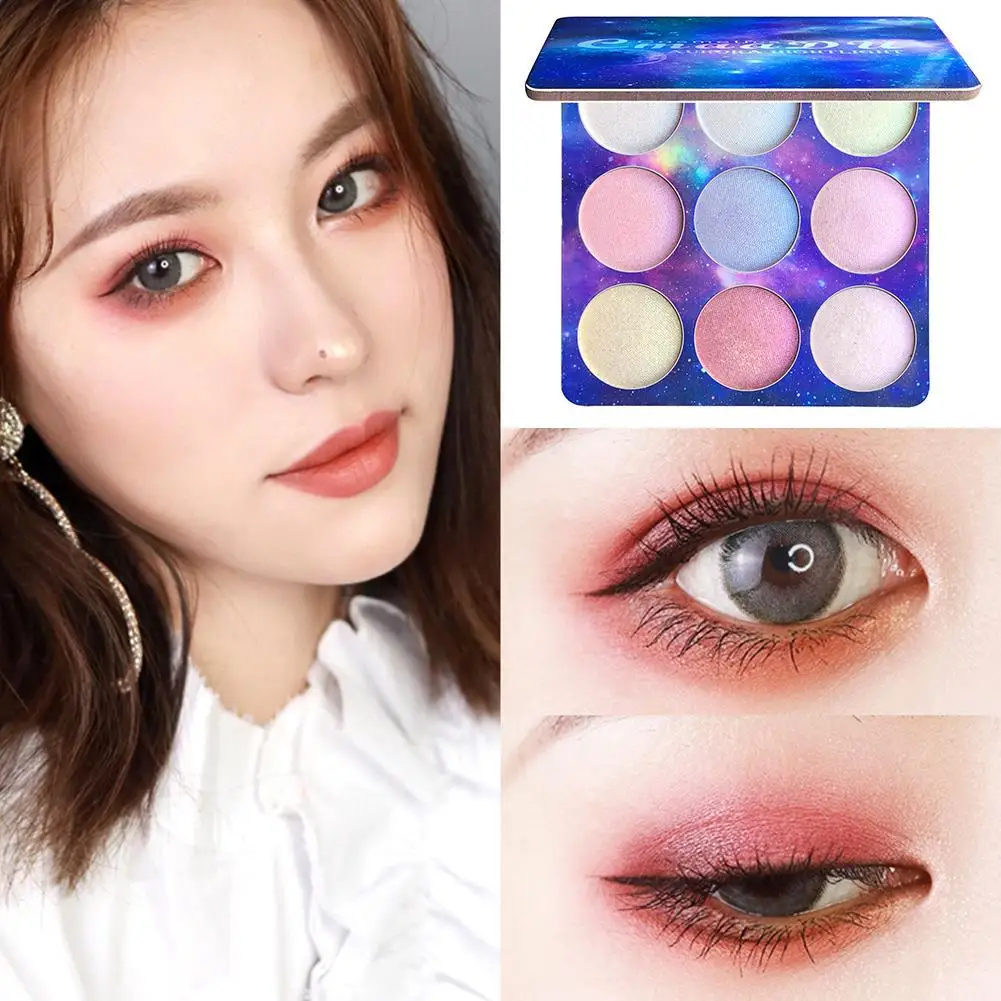 9 Colors Eyeshadow Palette Mermaid Glitter Radiant Eyes Shadow Highlight Long Laststing Eye Shadow Palette Makeup Cosetic Kit
