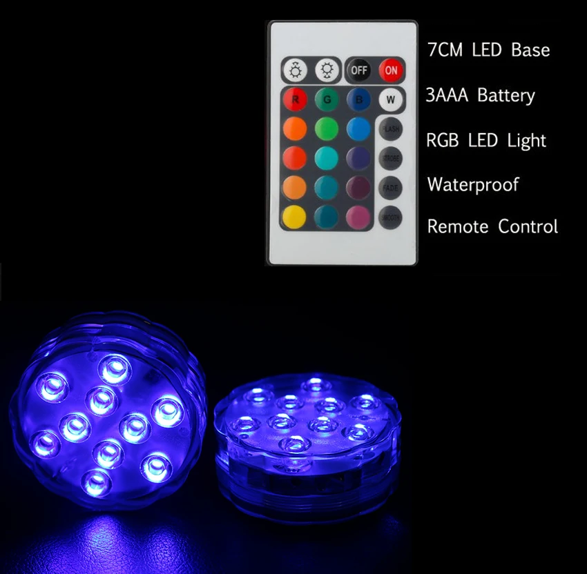 (4 шт./лот) погружной светодиодный светильник RGB цветочный кальян Hoohak курительная