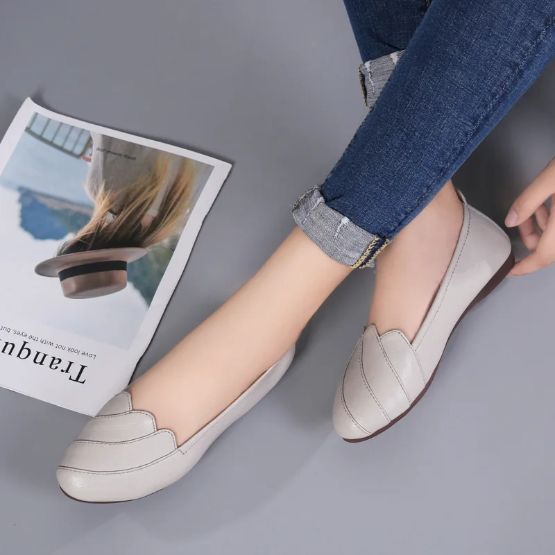 Женские туфли на плоской подошве CYOSO брендовые Роскошные из натуральной кожи