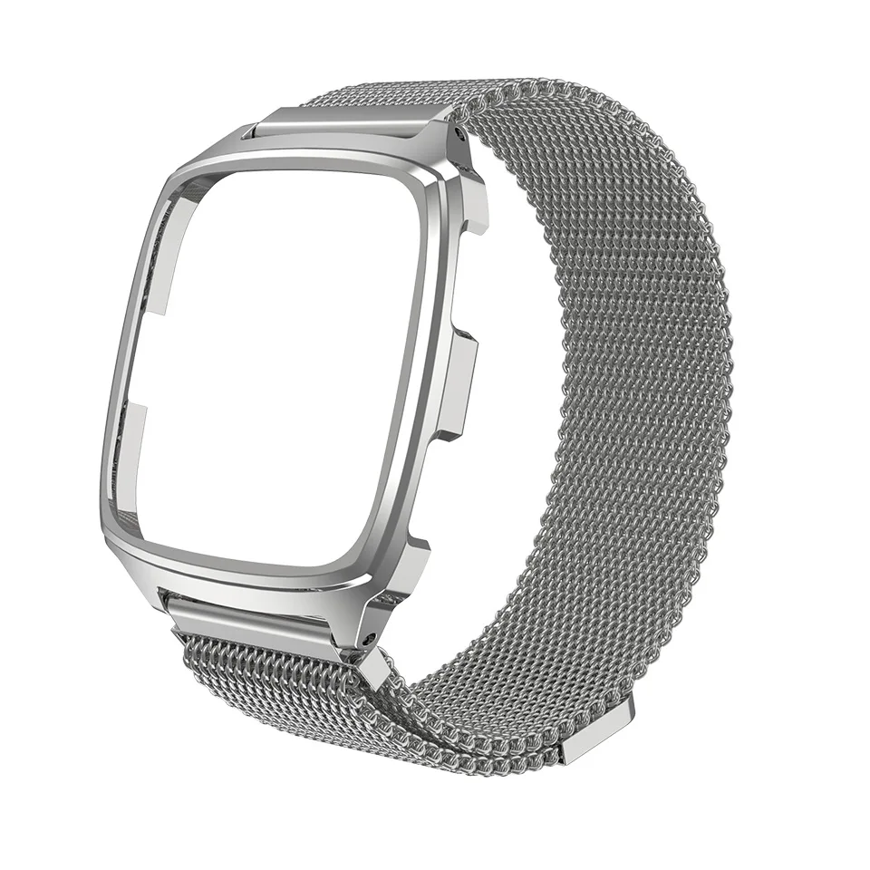 Металлический ремешок для Fitbit Versa ремешок из нержавеющей стали Milanese Loop браслет для fit bit versa браслеты - Цвет: GT version