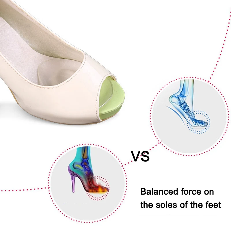2 шт. Мягкие силиконовые невидимые туфли на высоком каблуке противоскользящие