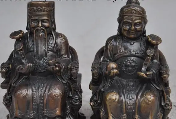 S2893 5 &quotкитайская народная бронзовый богатство жуй yuanbao Бог Земли бабушка бог