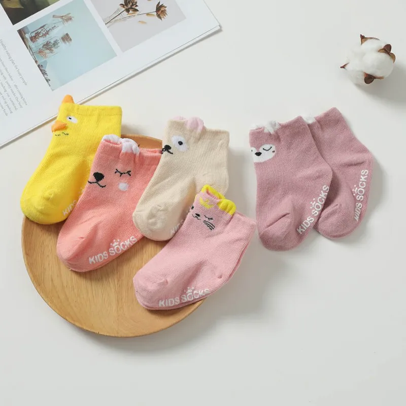 Baby Boys Girls Infant Cotton Cartoon Pattern Socks Warm Anti Slip Floor Socks Leg Warmer