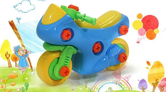 Детский игрушечный поезд DIY разборка самолета автомобиля строительные блоки модель инструмента с отверткой собранные развивающие игрушки