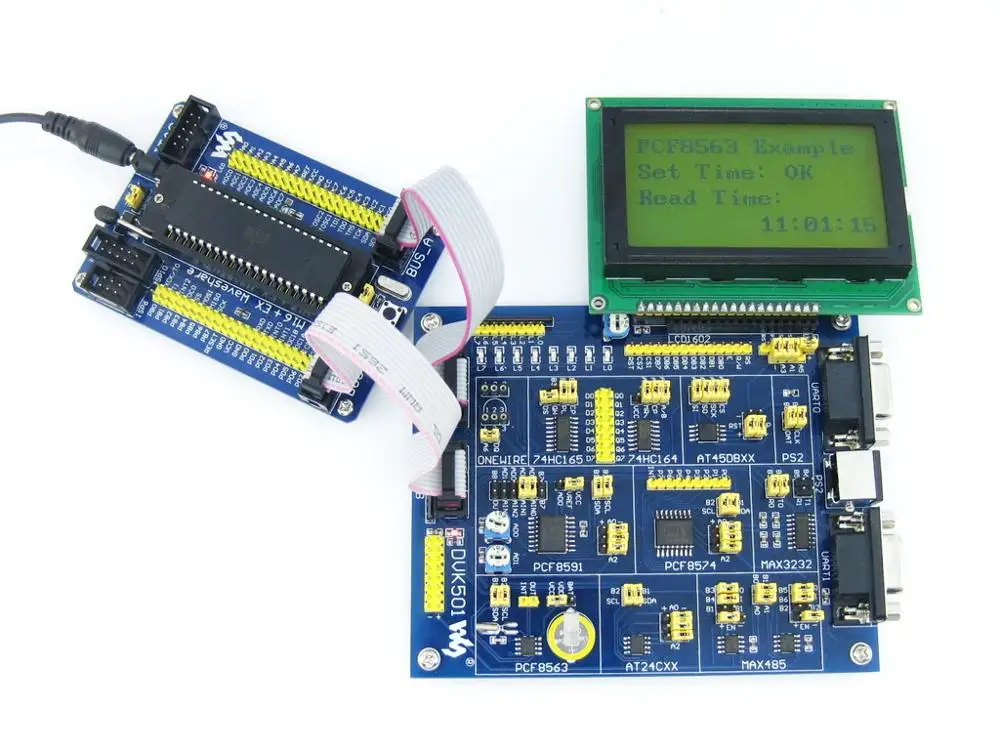 ATMEL AVR плата расширения DVK501 MCU PCF8563 DS18B20 MAX3232 PS/2 MAX485 LED для Atmega серии MCUs|board iphone|development