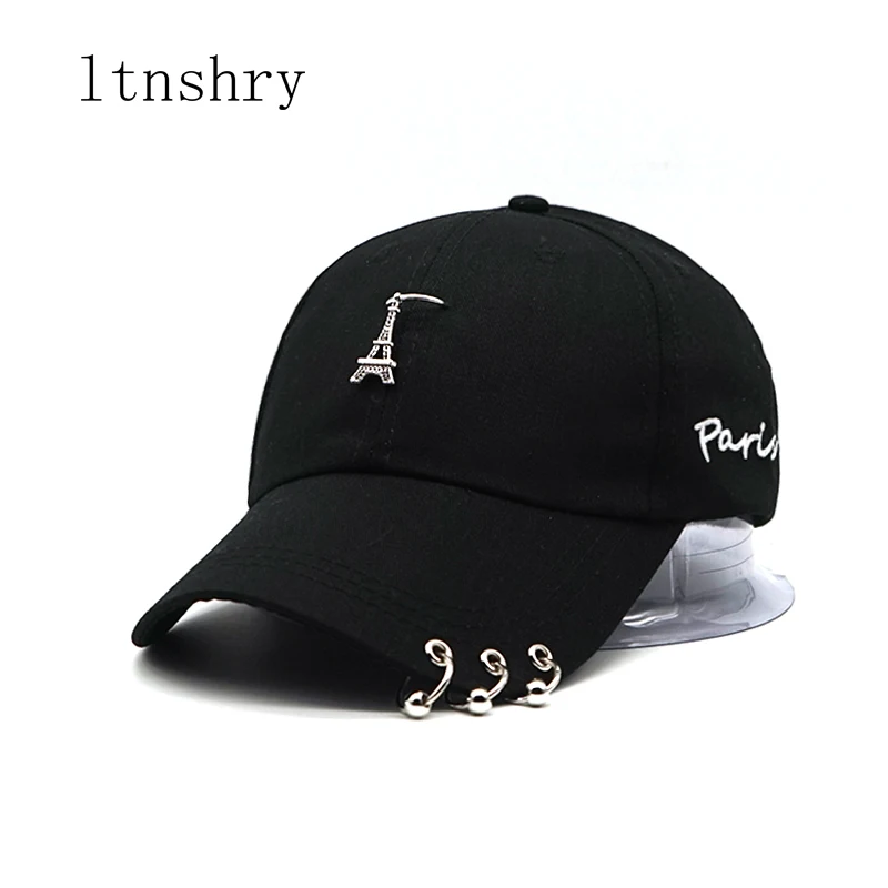Хип хоп Женская Бейсболка панк заклепки кольцо башня Snapback шапки для мужчин и
