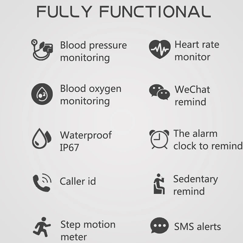 2018 Smart Band Bracelet Wristband Color Display Monitor Blood Oxygen Fitness Tracker Sleep Test Message Tips For Andriod IOS |