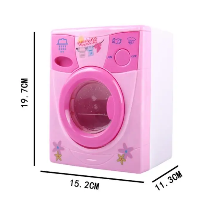 Кукольный домик миниатюрная прокладка для стиральной машины розовая имитация