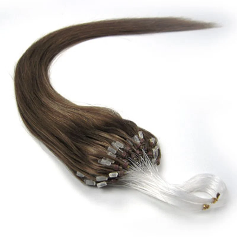 #8 ZZHAIR 0,4 г-0,7 г 1"-24" волосы remy для наращивания на микро-петлях, человеческие волосы для наращивания, 100 г/упаковка, 40 г-70 г - Цвет: #8
