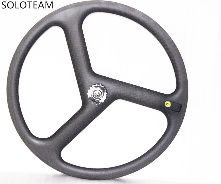 

carbon 3 spoke wheels 700c bicycle carbon clincher wheels road/track/fixed wheels custom logo
