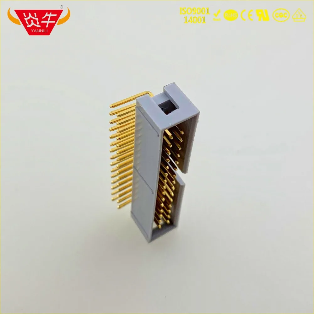 DC3 30P серый белый 30PIN IDC гнездо коробка 2 54 мм шаг заголовок правый угол соединитель