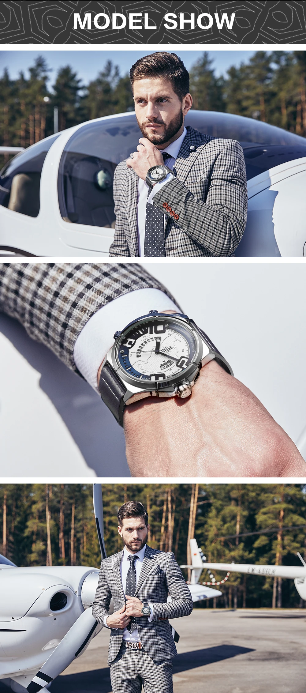 WEIDE Роскошные кожаные мужские Аналоговые Кварцевые Спортивные наручные часы с календарем подлинные Простые Модные Повседневные водонепроницаемые часы синие часы