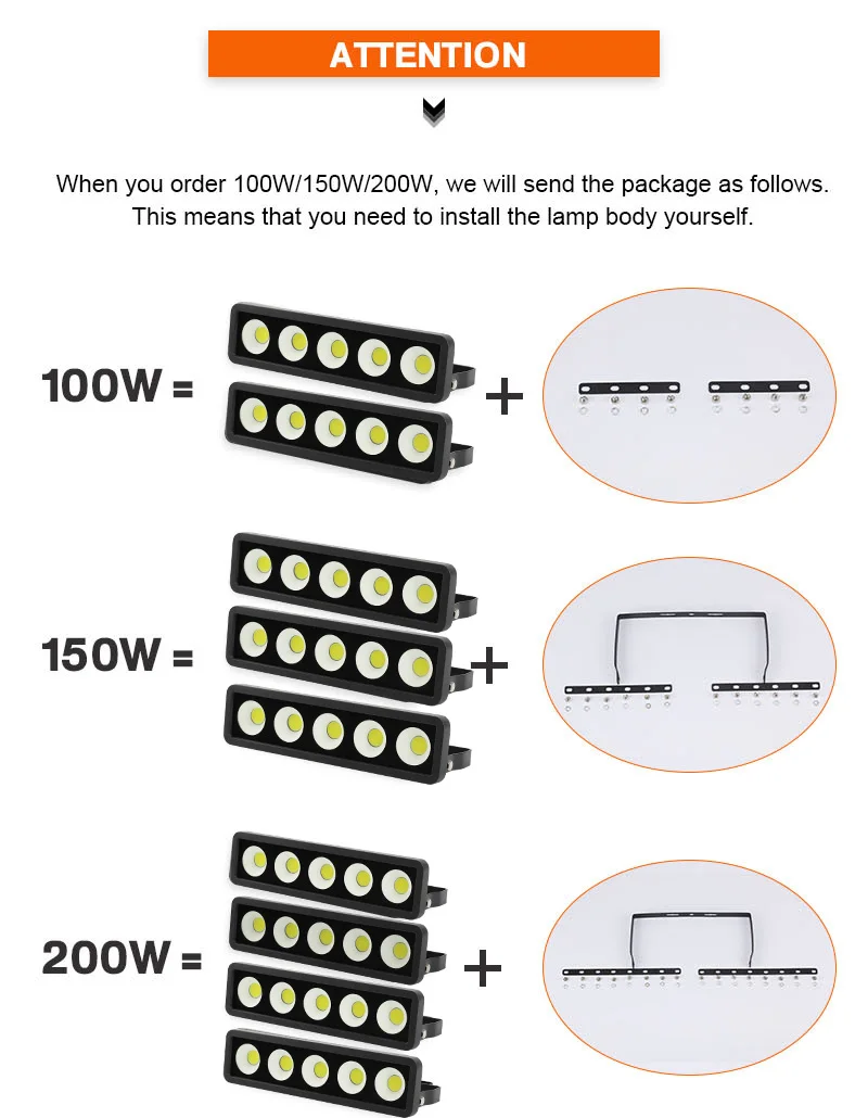 50W 100W 150W 220W Светодиодный прожектор светильник 220V 230V IP65 водонепроницаемый точечный Светильник Уличный настенный светильник сад проектор