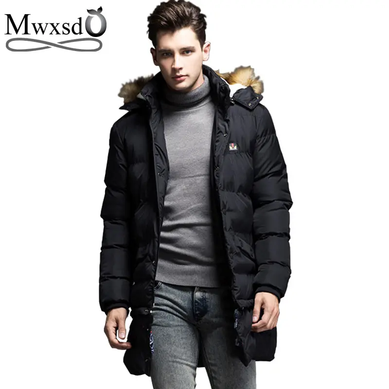 Мужская теплая парка средней длины с капюшоном jaqueta masculina hombre куртка зима 2019|parka