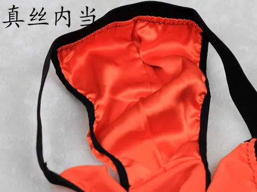 Женские трусы 100% Шелковые Стринги тутового шелкопряда мужские сексуальные из
