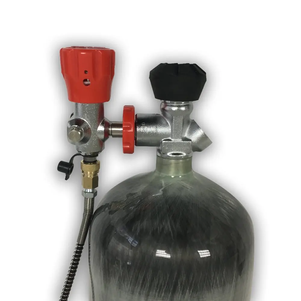 AC109301 diving balloon 9L hpa tank 300bar CE pcp air paintball tank mini scuba carbon fiebr material with din valve ACECARE