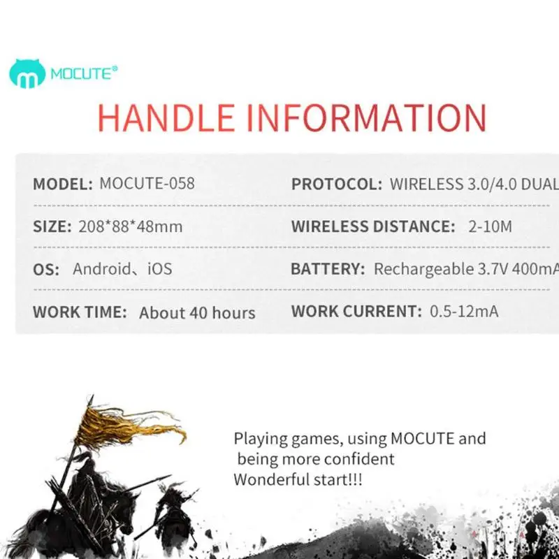 Mocute 058 беспроводной Bluetooth геймпад игровой контроллер VR Телескопический для Android iPhone Pubg игровой Телескопический джойстик