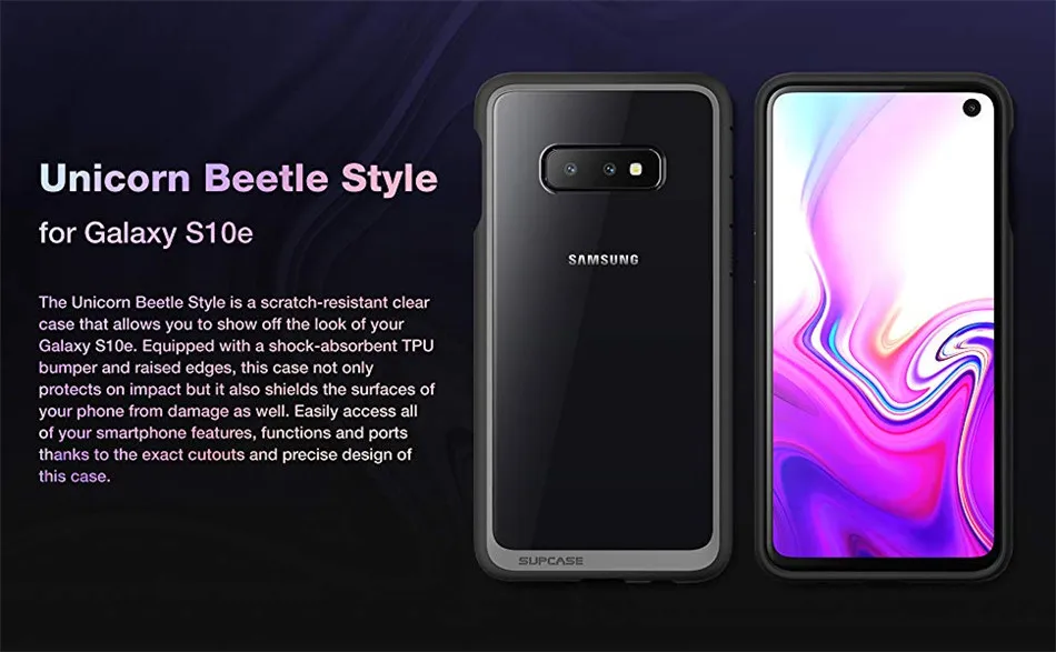 Для samsung Galaxy S10e чехол 5,8 дюймов UB Стиль Премиум Гибридный ТПУ Бампер Защитный прозрачный чехол задняя крышка для Galaxy S10e