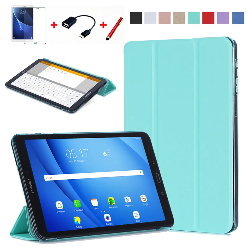 Чехол для Samsung Galaxy Tab A a6 10 1 2016 T585 T580 умный чехол из ПУ кожи планшет + пленка ручка |